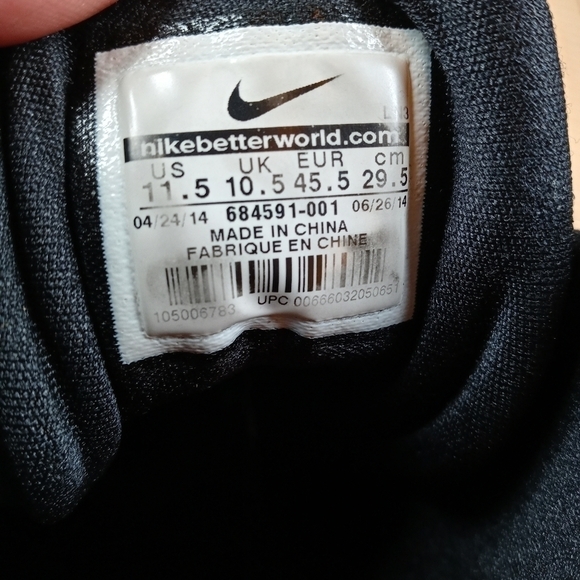 NIKE Zoom Hyperfuse 2014 Shoe - Black - Men Size 11.5 - 684591 001. 200pm main image 7